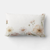 Soft Wildflower Border Watercolor Background ランバークッション (裏面)