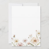 Soft Wildflower Border Watercolor Background 招待状 (裏面)
