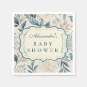 Soft Wildflower Cottage Baby Shower スタンダードカクテルナプキン (正面)