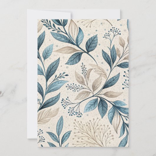 Soft Wildflower Cottage Baby Shower 招待状 (裏面)