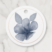 Soft Wildflowers Modern Baby Shower フェイバータグ (裏面)