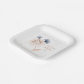 Soft Wildflowers Modern Baby Shower ペーパープレート (傾斜あり)
