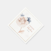 Soft Wildflowers Modern Baby Shower Invitation スタンダードカクテルナプキン (角)