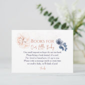 Soft Wildflowers Modern Books For Baby 出欠カード (スタンド正面)