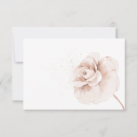 Soft Wildflowers Modern Books For Baby 出欠カード (裏面)