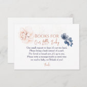 Soft Wildflowers Modern Books For Baby 出欠カード (正面/裏面)