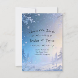 Soft Winter Daydream Save the Date Cards セーブザデート