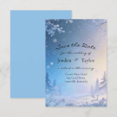 Soft Winter Daydream Save the Date Cards セーブザデート (正面/裏面)