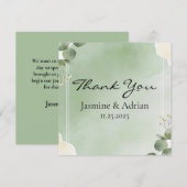 Soft Winter Daydream Thank You Cards サンキューカード (正面/裏面)