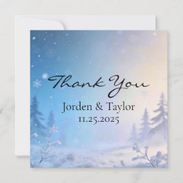 Soft Winter Daydream Thank You Cards サンキューカード