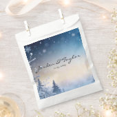 Soft Winter Daydream Wedding Favor Bags フェイバーバッグ (クリップ留めされた状態)
