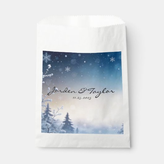 Soft Winter Daydream Wedding Favor Bags フェイバーバッグ (正面)