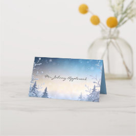 Soft Winter Daydream Wedding Place Cards プレイスカード