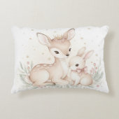 Soft Winter Dreams – MerryMist Girls | Deer & Bunn アクセントクッション (正面)