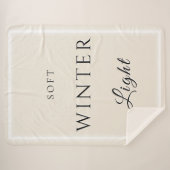 Soft Winter Light シェルパブランケット (正面(横))