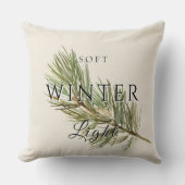 Soft Winter Light w/ Pine Branch クッション (正面)
