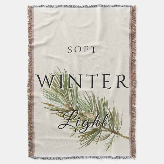 Soft Winter Light w/ Pine Branch スローブランケット (正面縦)