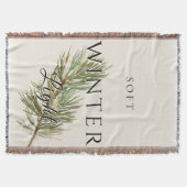Soft Winter Light w/ Pine Branch スローブランケット (正面)