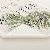 Soft Winter Light with Pine Branch and Snow シェルパブランケット (3/4)