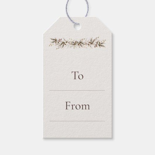 Soft Winter Pines Gift Tag ギフトタグ (正面)