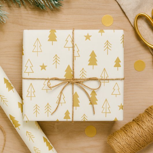 Soft Winter Trees Wrapping Paper ラッピングペーパー