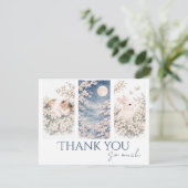 Soft Woodland Animals Thank You Card サンキューカード (スタンド正面)