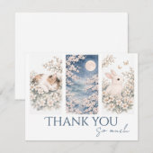 Soft Woodland Animals Thank You Card サンキューカード (正面/裏面)