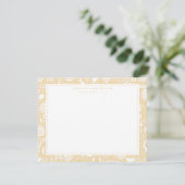 Soft Yellow Easter Egg Frame Note Card 招待状 (スタンド正面)