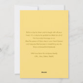 Soft Yellow Eid Mubarak Card with Islamic Arch シーズンカード (裏面)