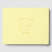 Soft Yellow Modern Photo Graduation Party Gold ゲストブック (裏面)