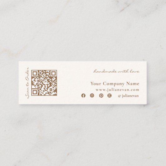 Soft Yellow Perfume Scent Sample Mini Tester Card スキニー名刺 (裏面)