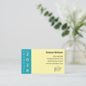 Soft Yellow Photo Modern Graduation Name Card コーリングカード (スタンド正面)