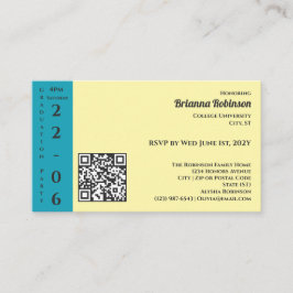 Soft Yellow Photo Modern Graduation Party エンクロージャーカード