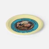 Soft Yellow Photo Modern Graduation Party ペーパープレート (アングル)