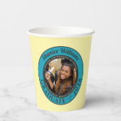 Soft Yellow Photo Modern Graduation Party 紙コップ (裏面)