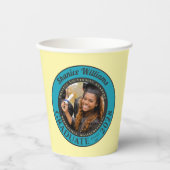 Soft Yellow Photo Modern Graduation Party 紙コップ (正面)