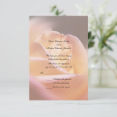 Soft Yellow Rose Floral Wedding  出欠カード (スタンド正面)