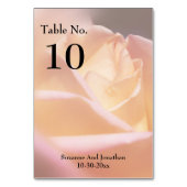 Soft Yellow Rose Personalized Wedding  テーブルナンバー (正面)