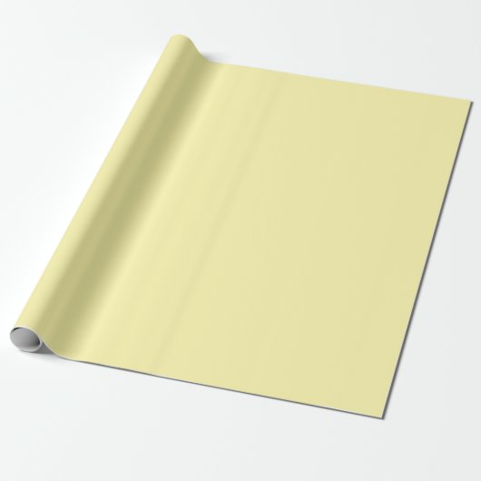 Soft Yellow Solid Wrapping Paper Roll ラッピングペーパー (アンロールド)