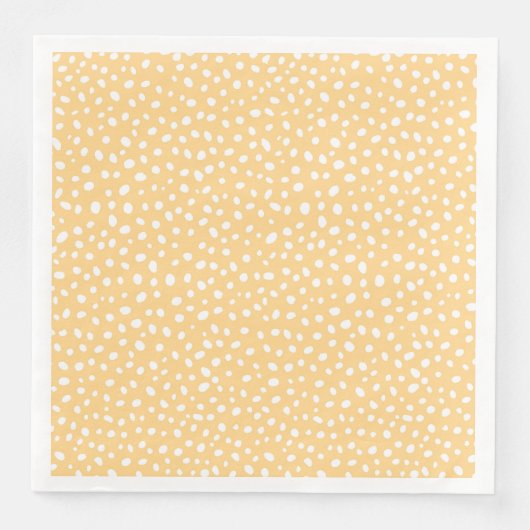 Soft Yellow Uneven Dots Graphic Design (正面)