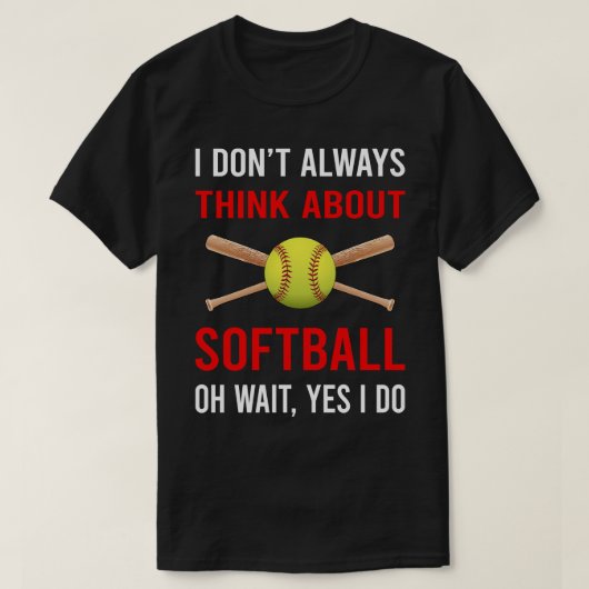 Softballにつ考えいて Tシャツ (デザイン正面)