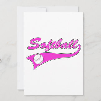 softballスクリプト文字ロゴpink