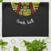 Softball a truly amazing coach is hard to find キッチンタオル (折り畳み)