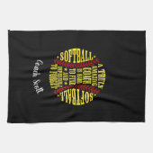 Softball a truly amazing coach is hard to find キッチンタオル (横)