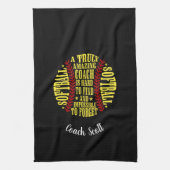 Softball a truly amazing coach is hard to find キッチンタオル (縦)