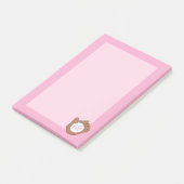 Softball and Mitt Pink Kid Post-It Notes ポストイット (アングル)