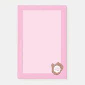 Softball and Mitt Pink Kid Post-It Notes ポストイット (正面)