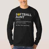 Softball Aunt Definition Best Aunt Ever Tシャツ (正面)