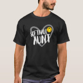 Softball Aunt Heart Tシャツ (正面)
