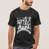Softball Aunt Of A Softball Player Auntie Tシャツ (正面)